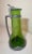 Large Antique 1800's German Arts and Crafts Pewter Green Glass Tankard Pitcher For Sale - Image 13 of 14