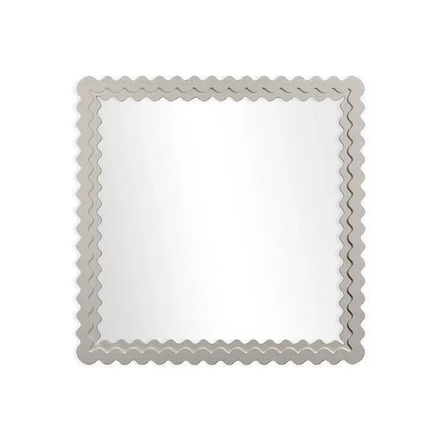 Contemporary Fleur Home Carnival Chaos Square Mirror in Elephant's Breath, 30x30 For Sale - Image 3 of 3