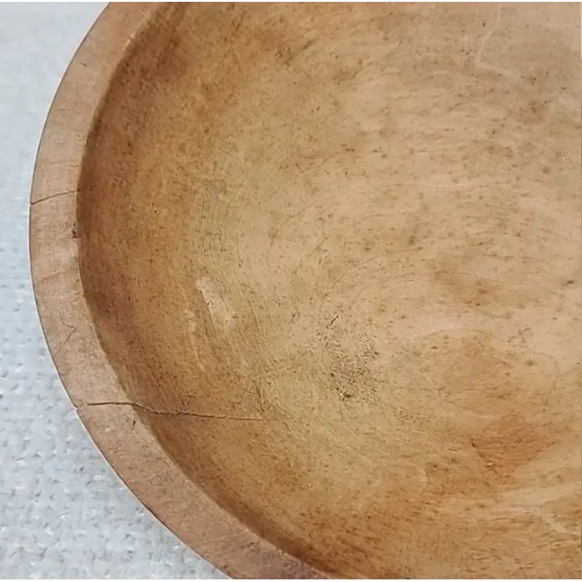 Mid-Century Modern Wooden Medium Hand Carved Dough/Salad Bowl For Sale - Image 12 of 12