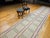 Vintage American Runner, Flat-Woven Wool & Cotton, Allover Pattern, Green Stripes, 4x24 For Sale In Chicago - Image 6 of 12