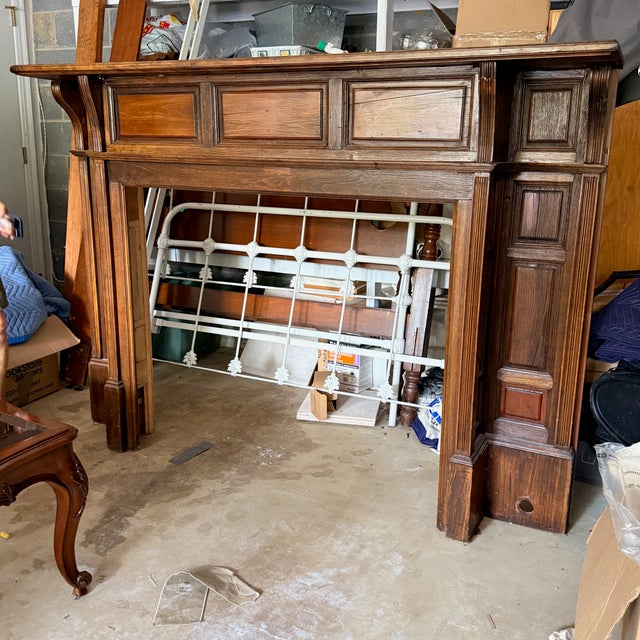 Antique Edwardian Mantel Found at an architectural salvage store, this large mantel dates back well over 100 years. It is...