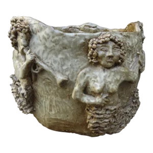 Handmade Glazed Pottery Planter or Jardiniere by June His