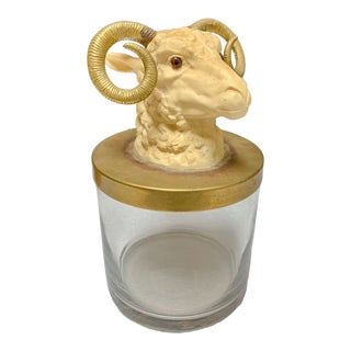 Signed Neo-Classical Jar W/Ram Lid For Sale