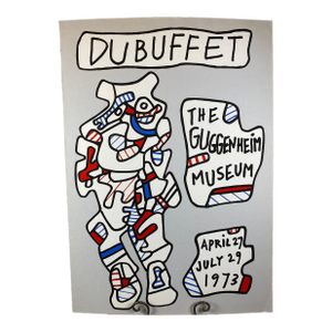Jean Dubuffet Guggenheim Exhibition Poster (1973) - Vintage Art Brut on Board