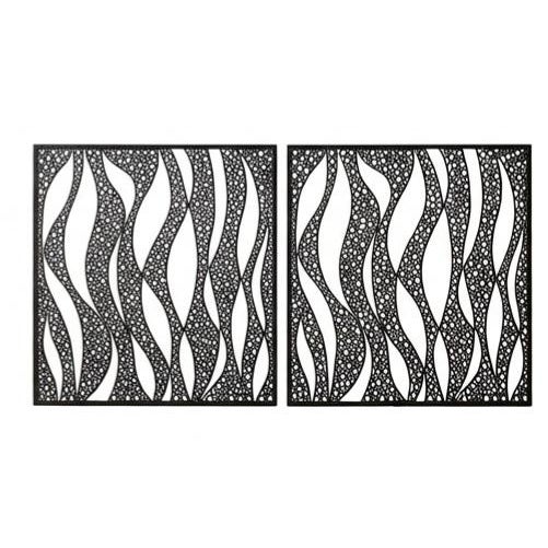 Neiman Marcus Set of Two Laser-Cut Wave & Circle Metal Large Wall Panels For Sale In Dallas - Image 6 of 6