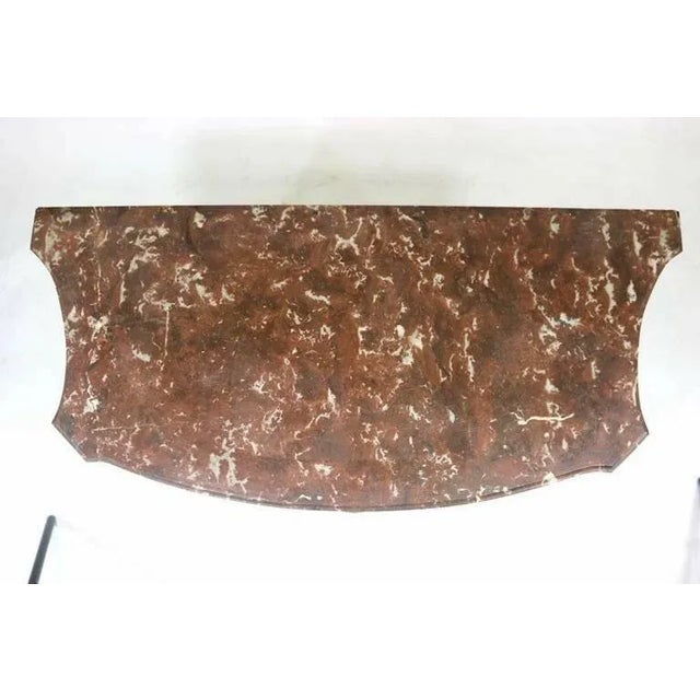 19th Century Refined French Louis XV Marble-Serpentine Top Three-Drawer Commode- Kingwood Parquetry For Sale In West Palm - Image 6 of 9