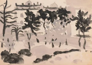 'Old Carmel' by Victor Di Gesu, Louvre, Paris, Academie Chaumiere, Carmel, California, San Francisco Art Association, Los Angeles County Museum of Art