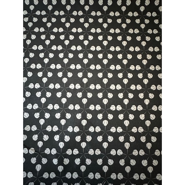 Traditional Design Nº Five Horseshoe Crab Fabric 100% Belgian Linen in Black 4 Yards For Sale - Image 3 of 4