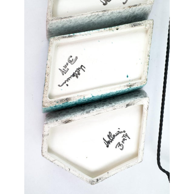 1960s French Vallauris Borty Ceramic Aperitif Serving Set in Iron Holder For Sale - Image 18 of 18
