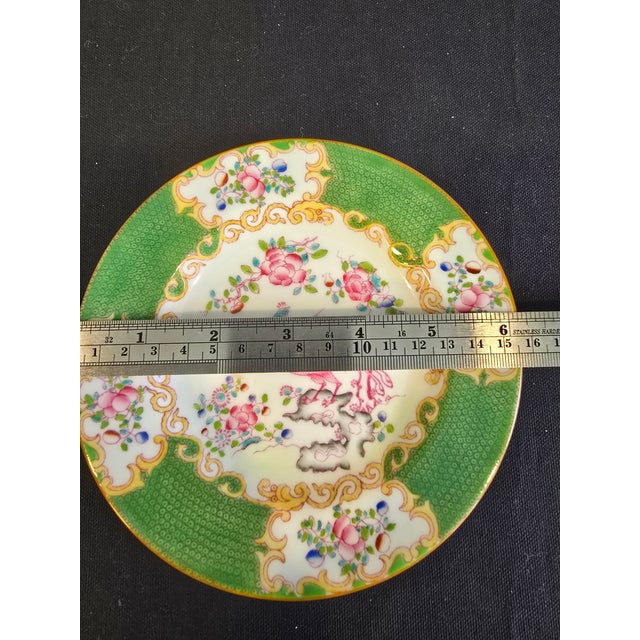 Early 20th Century Minton Green Cockatrice Bread & Butter – Bone China - Set of 6 For Sale - Image 9 of 9