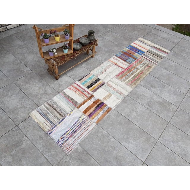 Vintage Anatolian Wool Runner Rug For Sale - Image 10 of 10