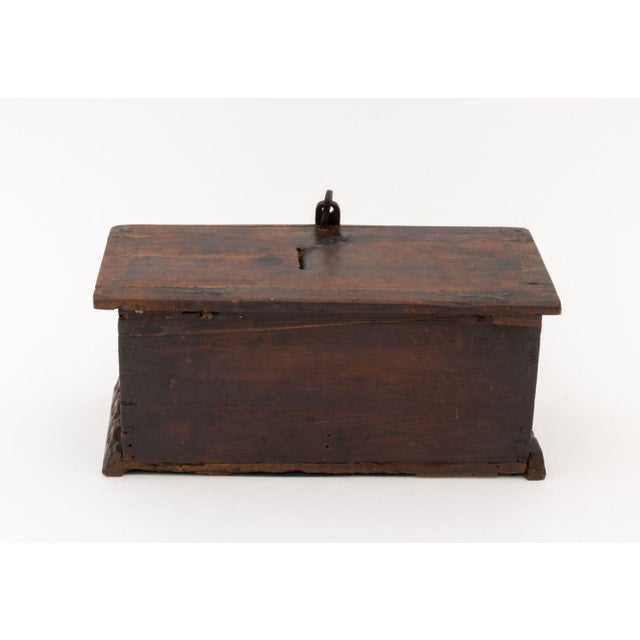 Wood Italian Carved Walnut Casket Box, 16th C For Sale - Image 7 of 8