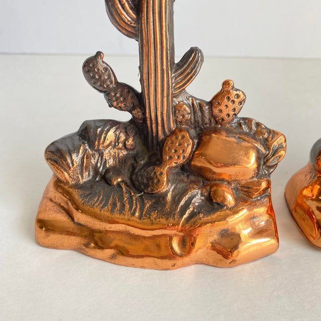 X&Y Bronze Kiwano Bookends - Green Cactus main image 0