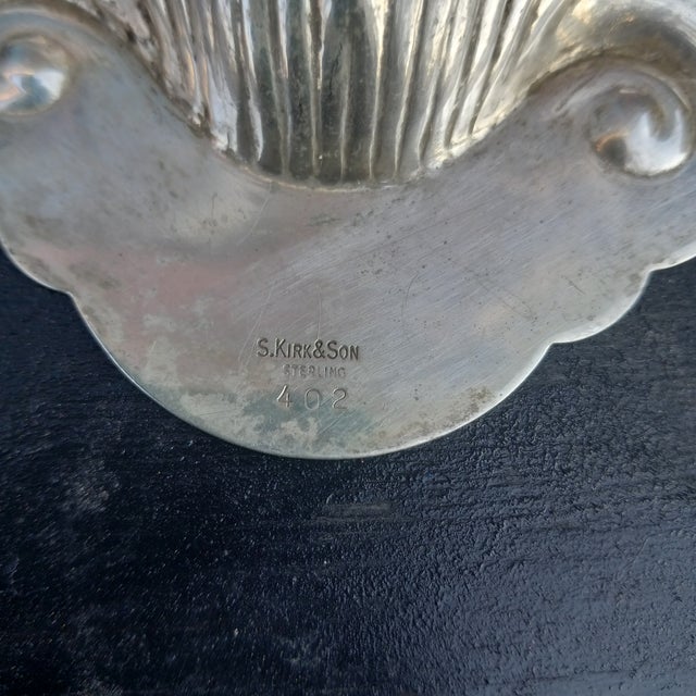 Silver 1890s S. Kirk & Sons Sterling Silver Clamshell Shape Bon Bon / Trinket Tray For Sale - Image 8 of 10
