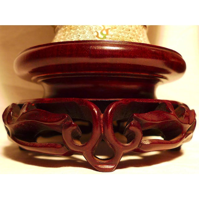 Chinese Early 20th Century Chinese Cloisonné Dragon Vases - Set of 2 For Sale - Image 3 of 12