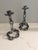 Metal Mid 20th century Illusionistic Brutalist Chain Link Candlesticks - A Pair For Sale - Image 7 of 10