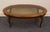 Ethan Allen Chateau Normandy Solid Knotty Pine 48" Oval Coffee Table W. Beveled Amber Glass Top 17-8010 For Sale In Kansas City - Image 6 of 9