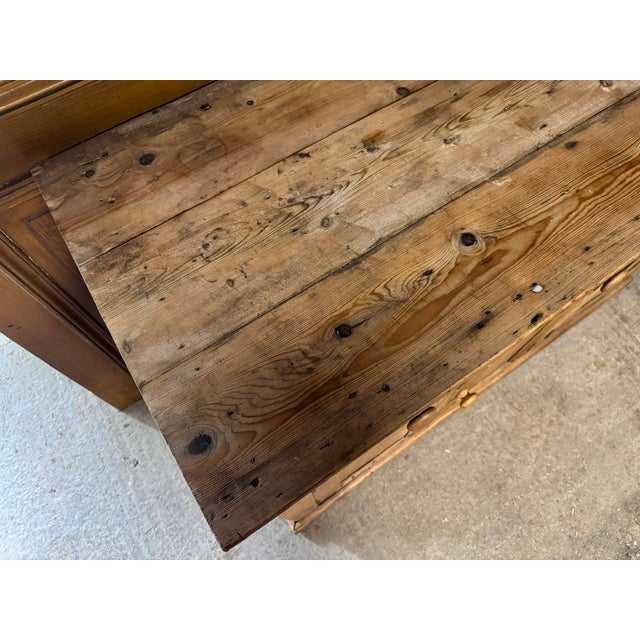 Brown Antique Cabinet in Pine, 1860 For Sale - Image 8 of 12