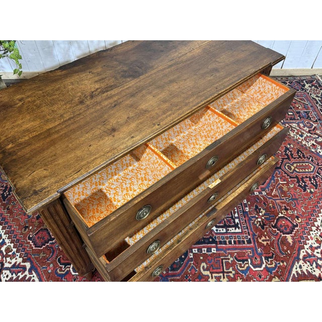 18th Century Louis XVI Chest of Drawers in Walnut For Sale - Image 3 of 18