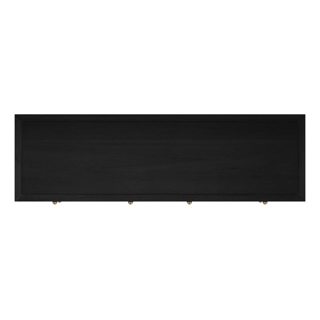 Wood Nora 60 in W. Rectangular Wood 6 Drawer Dresser, Antique Coffee For Sale - Image 7 of 8