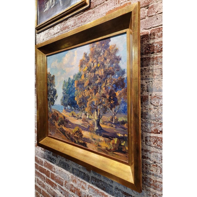 Textile Horatio Nelson Poole - 1945 Lake Tahoe Landscape -Oil Painting For Sale - Image 7 of 8