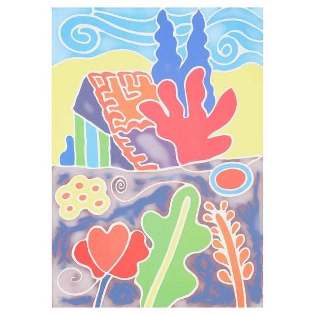 Tom Krøjer, Colorful and Decorative Composition, Serigraphy on Paper For Sale - Image 6 of 6