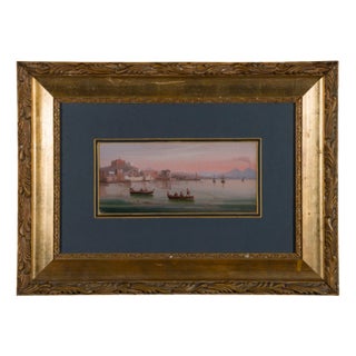 Ippolito Caffi, Italian Landscape, 1840, Gouache For Sale