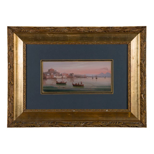 Ippolito Caffi, Italian Landscape, 1840, Gouache For Sale