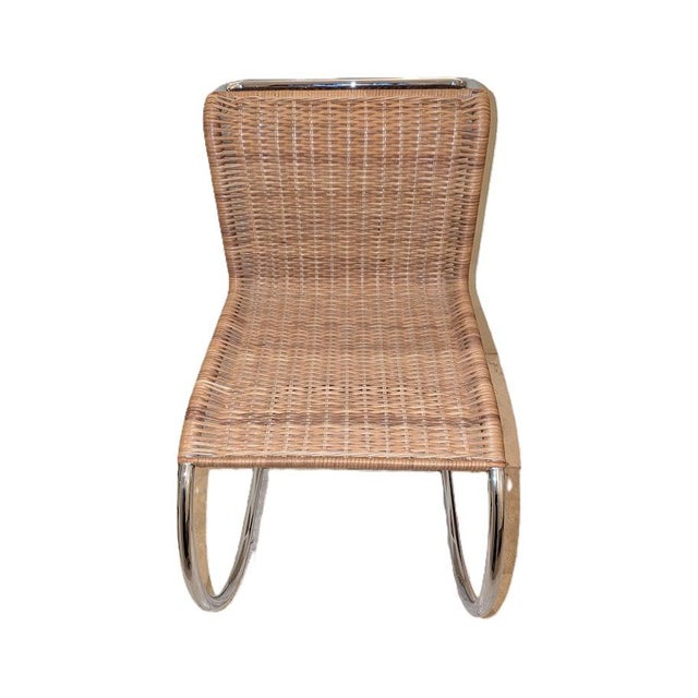 Mies Van der Rohe Mies Van Der Rohe Chairs - 1970's Cantilevered Caned/Chrome Chairs For Sale - Image 4 of 11