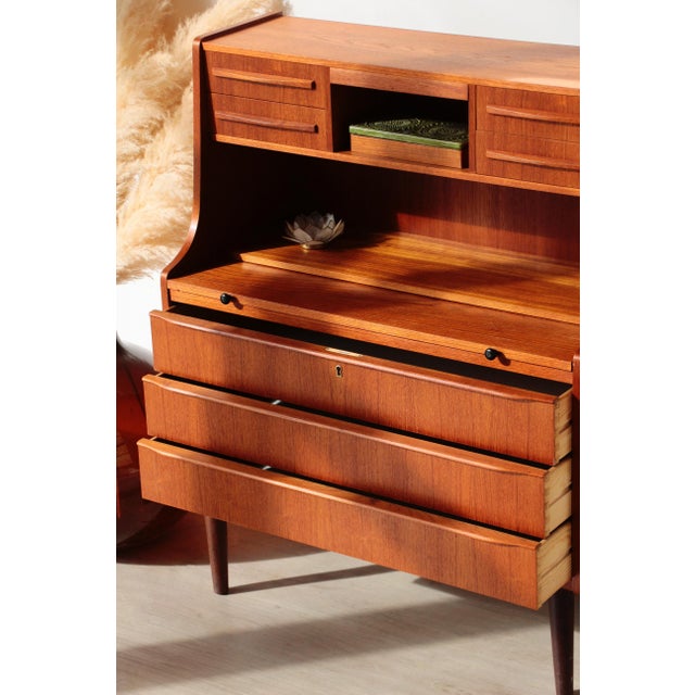 Vintage Swedish Teak Secretaire, 1960s For Sale - Image 18 of 18