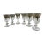 Vintage Arte Italica Vetro Silver Wine (2) and Water Goblet (4) Italy - Set of 6 For Sale