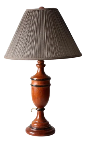 Vintage Turned Wood Table Lamp American Traditional