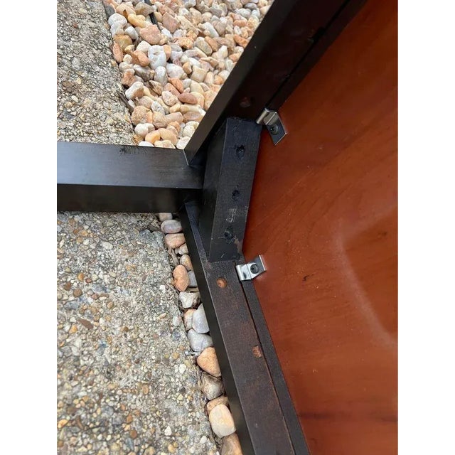 Late 20th Century Contemporary Style Ebonized and Solid Cherry Square Side Table For Sale - Image 9 of 11