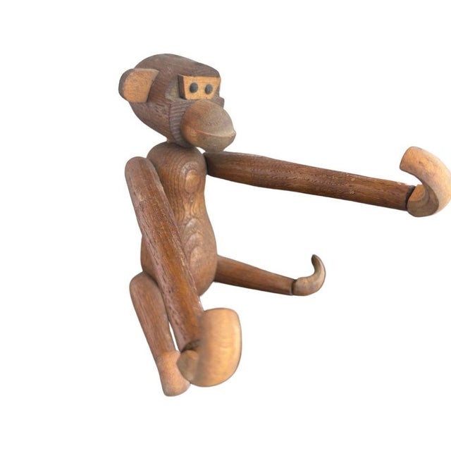 Mid 20th Century Mid 20th Century Kay Bojesen Style Wood Monkey For Sale - Image 5 of 6
