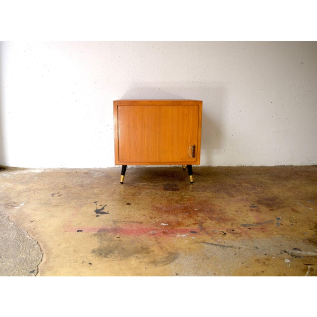 Wood Bedside Chest of Drawers, 1950s For Sale - Image 7 of 8