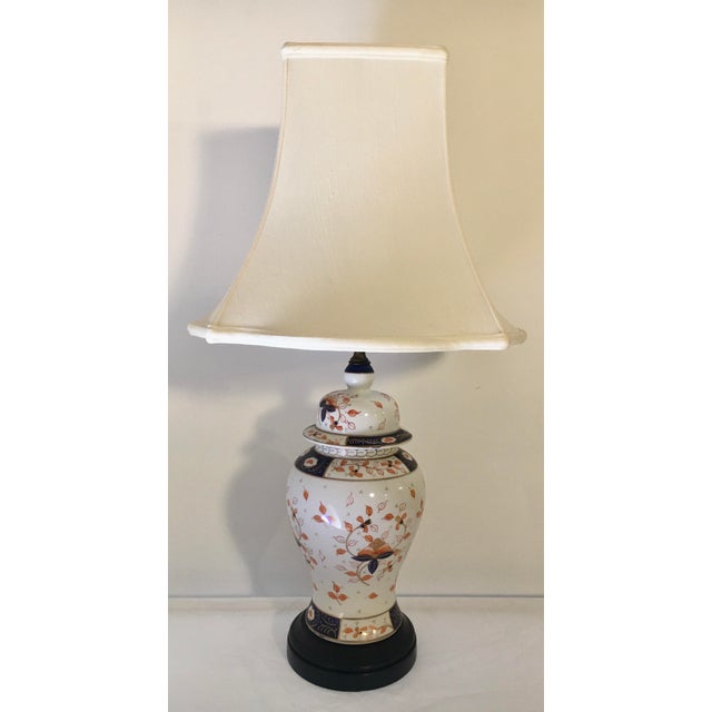 Vintage Asian Ginger Jar Lamp With Silk Pagoda Shade Chairish