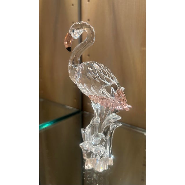 Contemporary Swarovski Crystal Flamingo Bird Figurine - Retired - Excellent Condition For Sale - Image 3 of 5