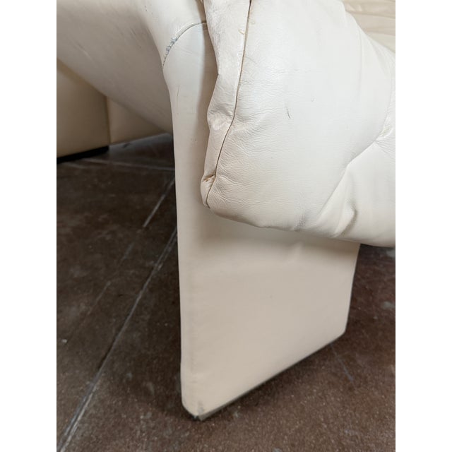 Animal Skin Vintage 1970s Swiss Leather Chair For Sale - Image 7 of 12
