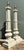 Cream Vintage Cast Iron Column Lamps - A Pair For Sale - Image 8 of 12