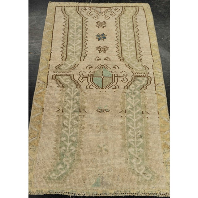 Turkish Mini Rug Oriental Hand Knotted Vintage Rug 1'8" x 2'11" #21199 Explore a curated collection of hallway runners,...