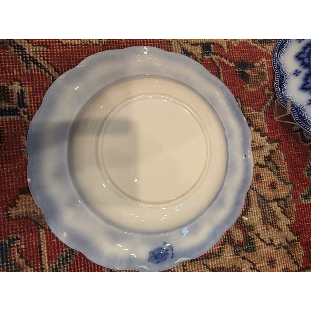 19th Century English Flow Blue and White Transferware Bowls - Set of Three For Sale - Image 12 of 14
