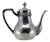 Plain Silver Teapot with Grooves on the Rim and Spout For Sale