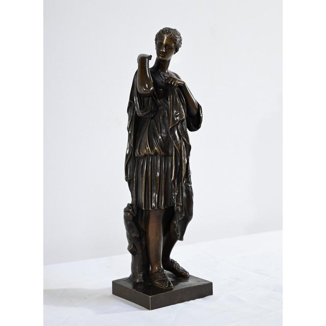 Bronze proof with brown patina, replica of the Roman marble sculpture attributed to Praxiteles (circa 395-326 B.C.),...