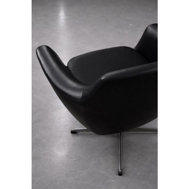 Mid-Century Scandinavian Modern Black Swivel Chairs, 1970s, Set of 2 For Sale - Image 10 of 18