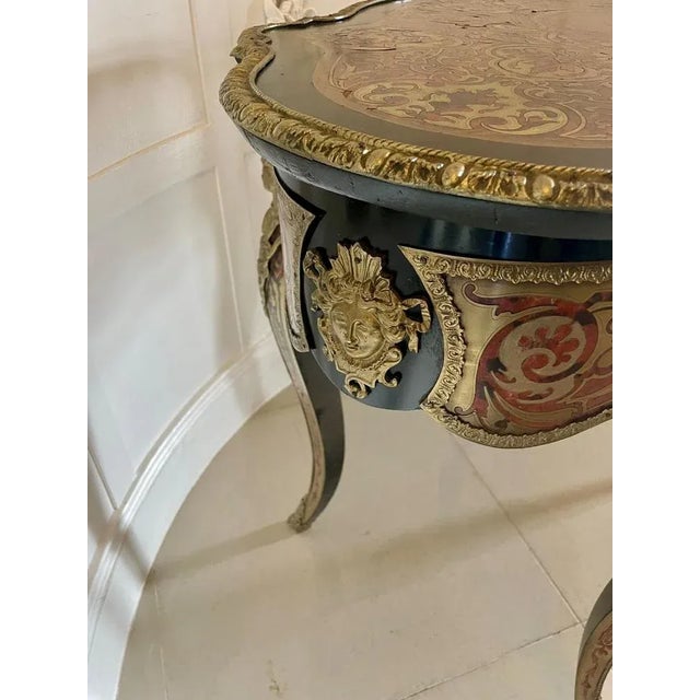 Ancient French Boulle Center Table, 1860s For Sale - Image 12 of 13