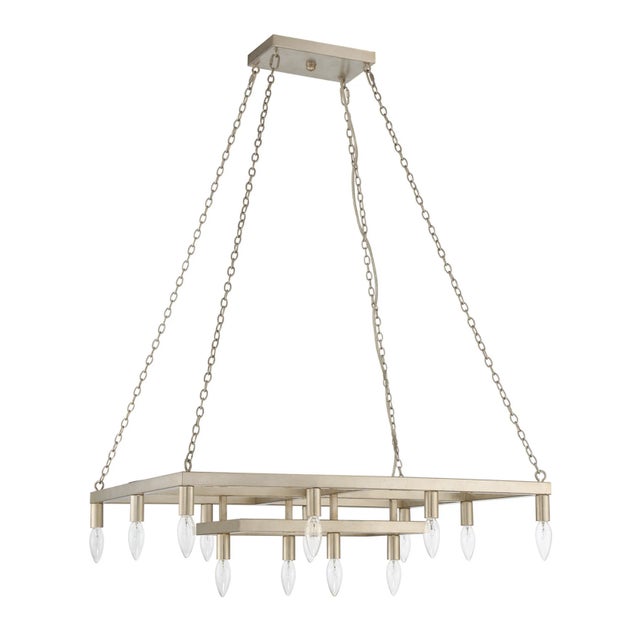 Cora 14-Light Modern Linear Chandelier For Sale - Image 9 of 9