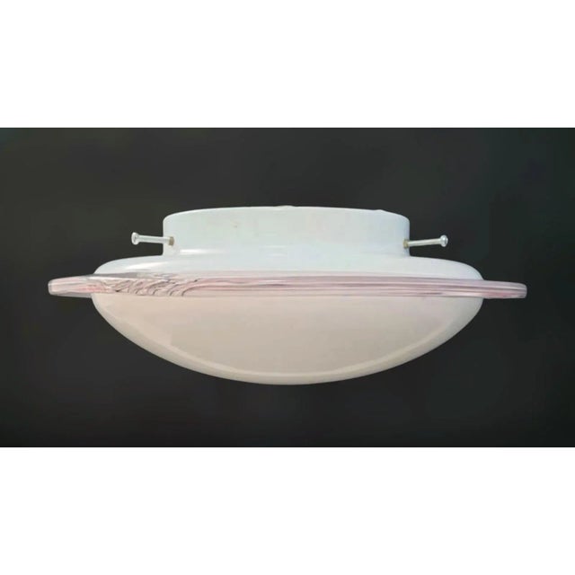 1960s 1960s Milky White Murano Flush Mount For Sale - Image 5 of 11