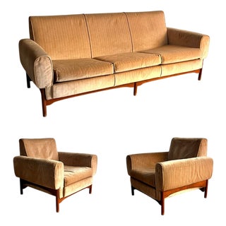Kiushu 3-Seater Sofa and Armchairs from Fratelli Saporiti, Italy, 1960s, Set of 3 For Sale