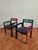 A stunning pair with multicolored chairs and table from the wild decade 1980s. The legs and the back are coated with...