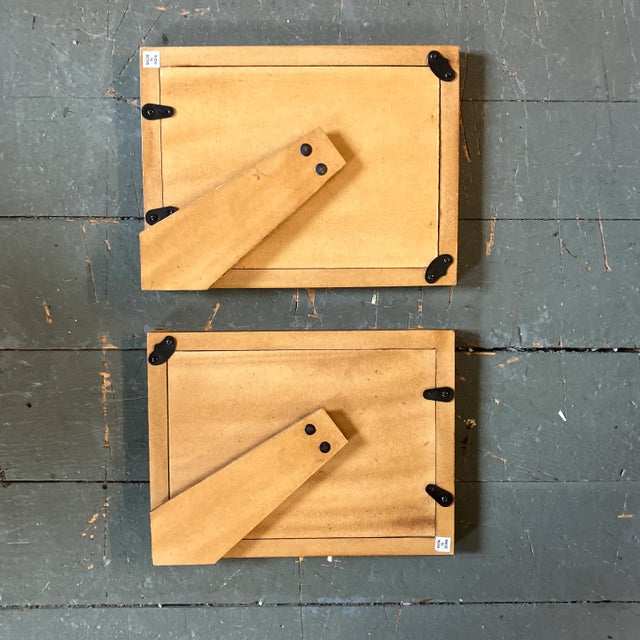 Contemporary-2 Original Small “Flying Red Lips “ Paintings-Mother of Pearl Tabletop Frames For Sale - Image 4 of 5